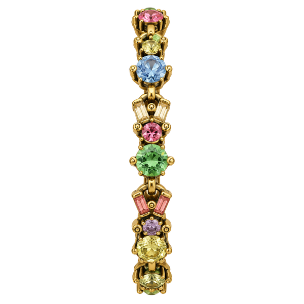 Hollycraft Multi Color Crystal Bracelet Size 7.5 Inch as is read