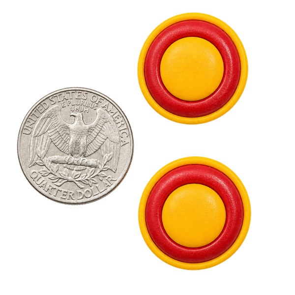Vintage Bakelite cherry and butterscotch Clip-On Earrings Round