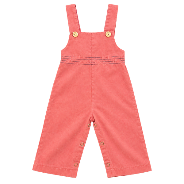 Bonton Pica Pink Cotton Dungaree Pink