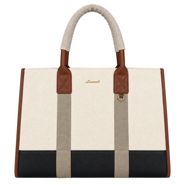 Lovevook Laptop Tote Bag White And Brown