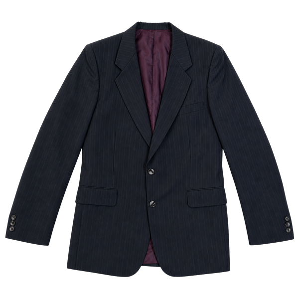 Julien La Croix Louart Clothes Vintage Men's Navy Pinstripe Blazer