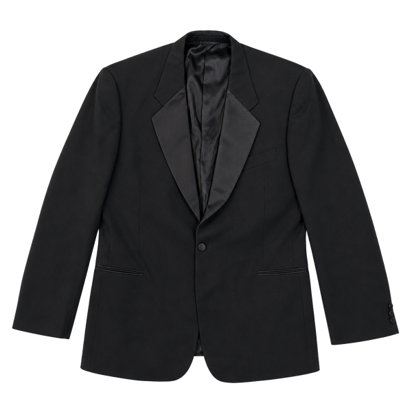 Louis Roth Vintage Men's Black Tuxedo Dinner Jacket with Satin Lapel