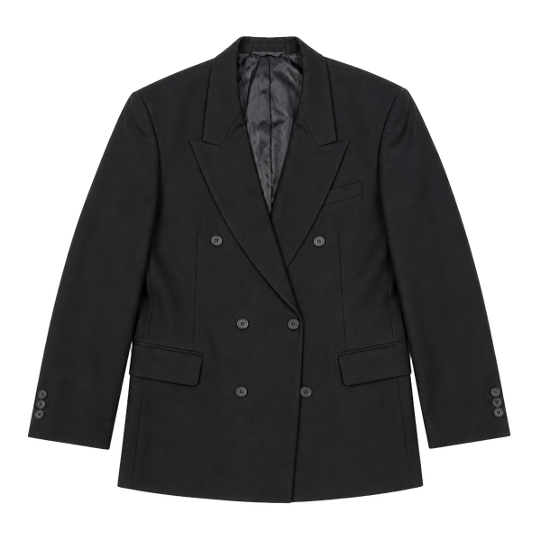Bert Pulitzer Vintage Men's Black Double Breasted Blazer Peak Lapel