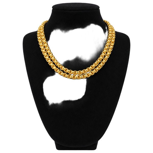 ChainsHouse Gold Tone Link Chain Necklace 28 Inches