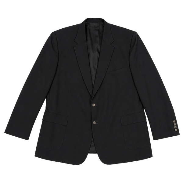 Heritage Collection Men's Black Two-Button Blazer with Gold Crest Buttons