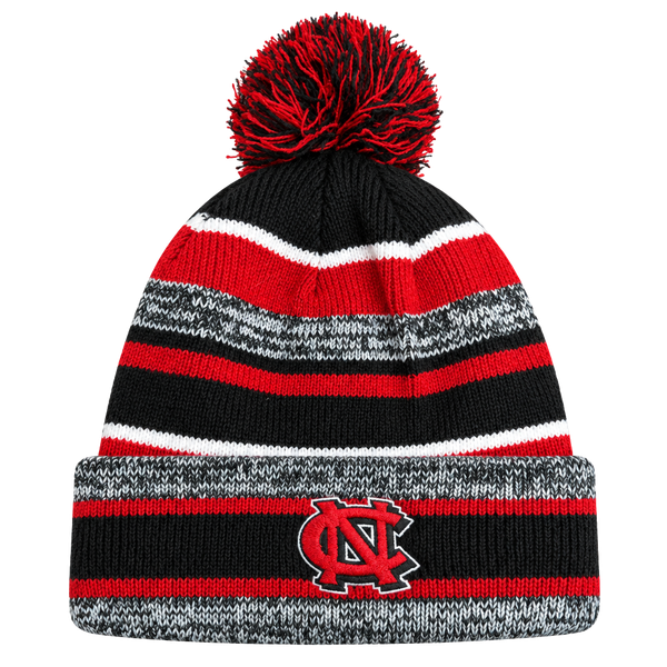 New Era NC State Wolfpack Pom Beanie Knit Hat Winter Red Black