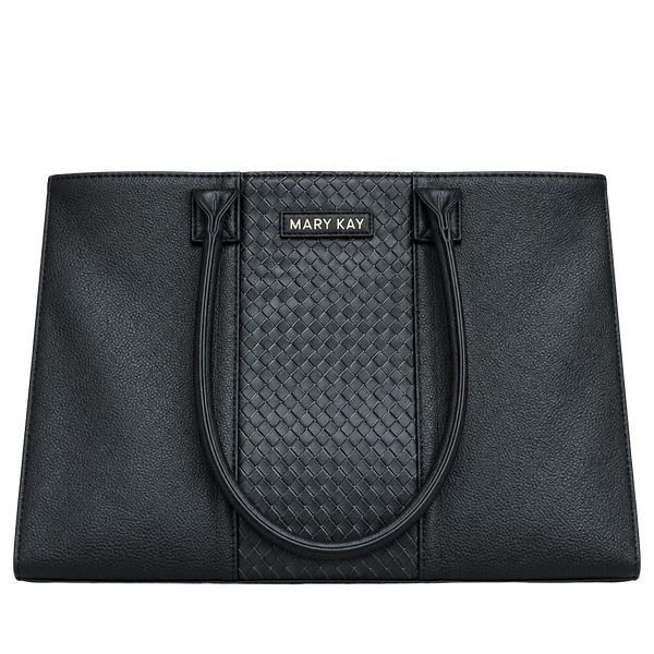 Mary Kay Consultant Bag Black Woven Panel Tote