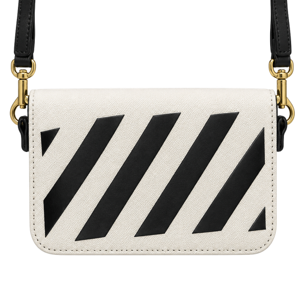 Off-White Diag Baby Flap Crossbody Bag White Black