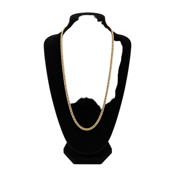 Monet Gold Tone Curb Link Chain Necklace