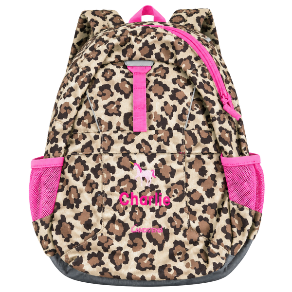 Lands End Backpack Leopard Print Unicorn Personalized Charlie