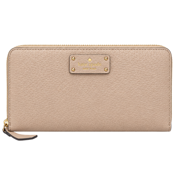 Kate Spade Grove Street Neda Zip Around Leather Wallet Warm Vellum