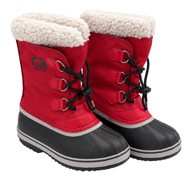 Sorel Yoot Pac Nylon WP Kids Snow Boots Size 4 Red Waterproof