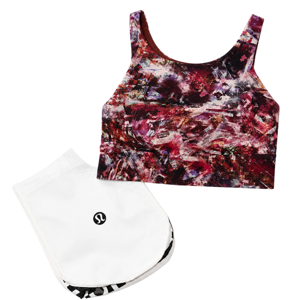 Lululemon Wunder Train Long-Line Bra Medium Support  Urbantricity Multi Size 8