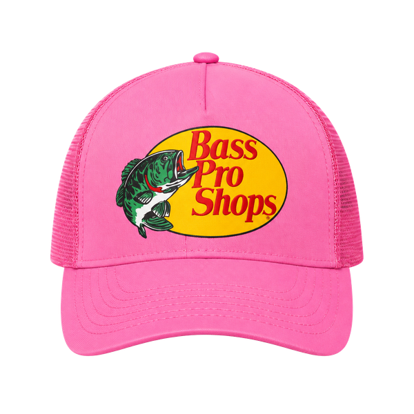 Bass Pro Shops Trucker Hat Pink Mesh Snapback