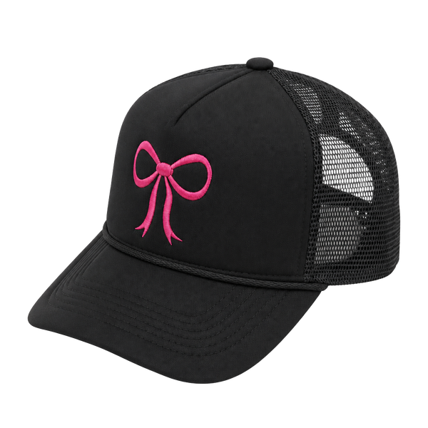 High-Quality Bow Embroidery Pattern womens trucker hat