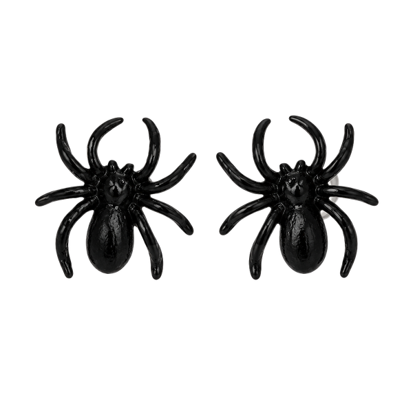 Vintage Avon, black spider stud earrings