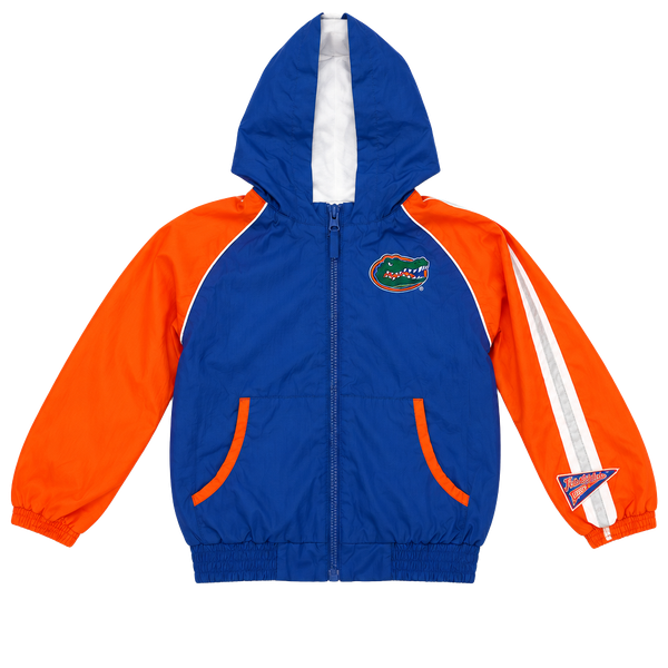 Kid Athlete Florida Gators Windbreaker Size 4T Blue Orange Hooded Jacket