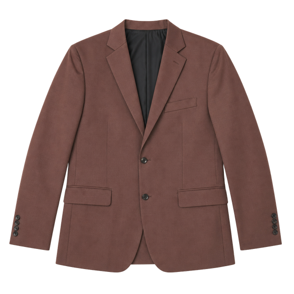 Turnbury 38R Wool Stretch Two-Button Suit Jacket Blazer in Brown
