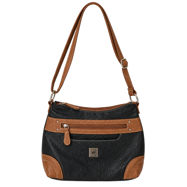 Stone & Co. Crossbody Bag Black Brown Leather