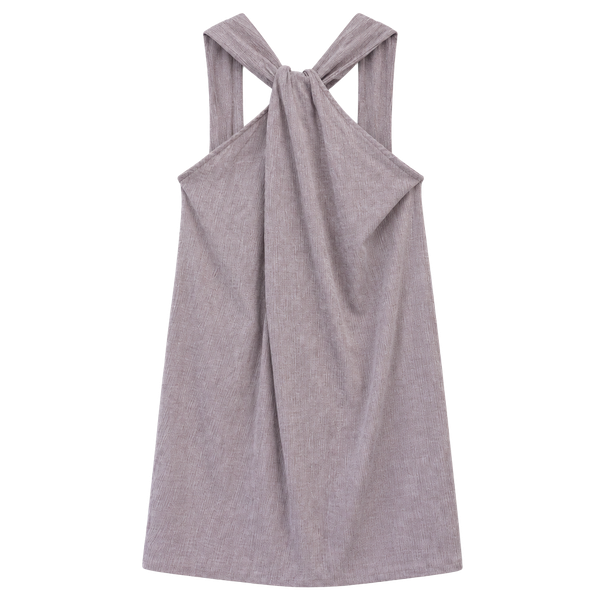 Women's Lilac A-line halterneck dress