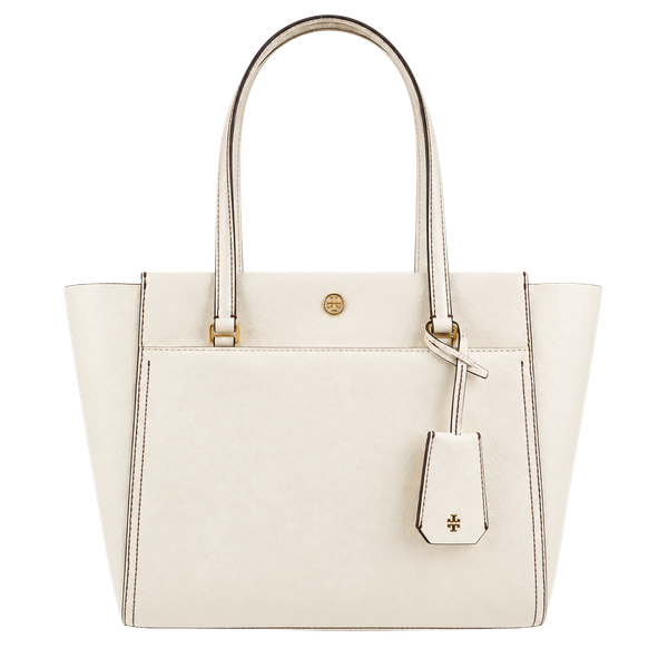 Tory Burch Parker Leather Tote Handbag Off-White