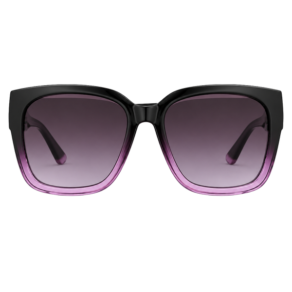 Unbranded Oversized Square Sunglasses Black To Pink Gradient