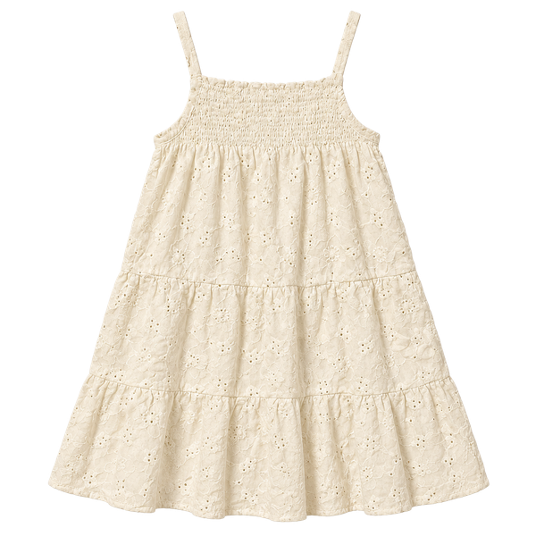 Cat & Jack Dress Size 5T White Eyelet Tiered Cotton
