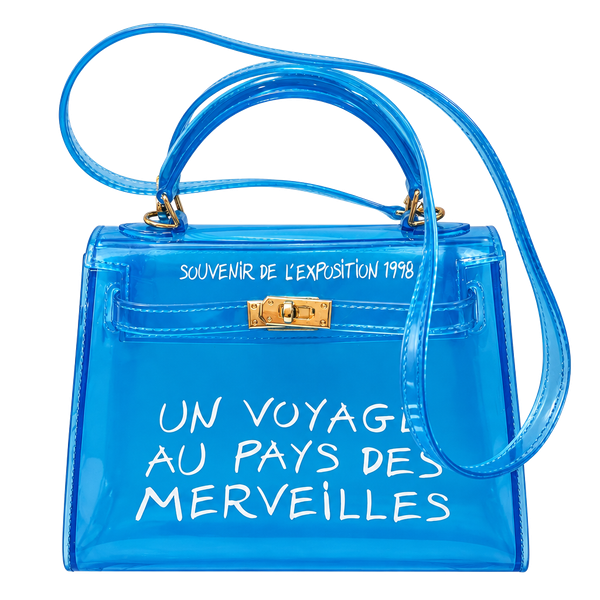 Un Voyage Jelly Transparent Crossbody Bag Blue