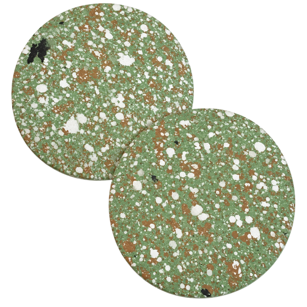 Vintage Enamel Speckled Green Statement Earrings
