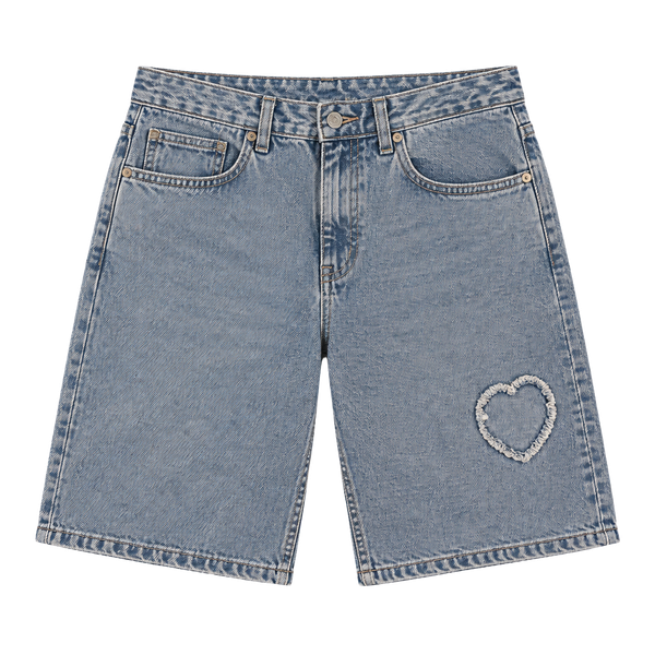 Abercrombie Kids Low Rise Baggy Jeans Size 13/14 Heart Patch Blue
