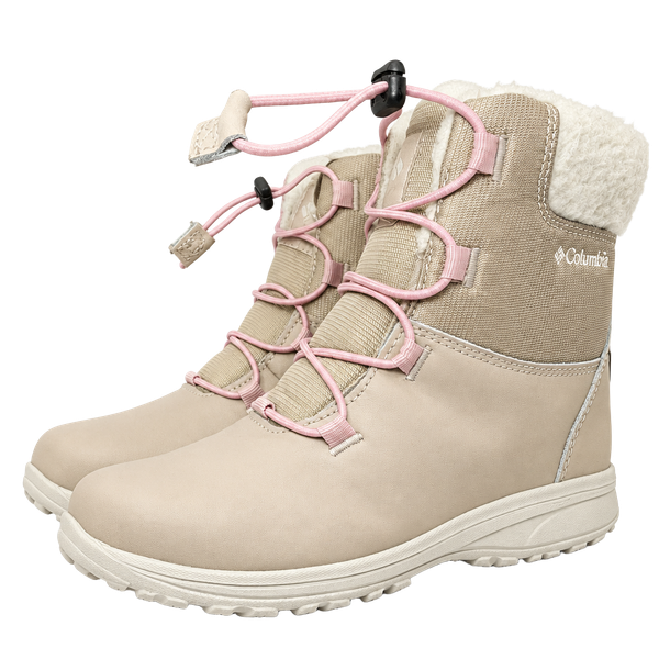 Columbia Youth Moritza Boot Size 6 Beige Faux Fur Winter Snow Boots