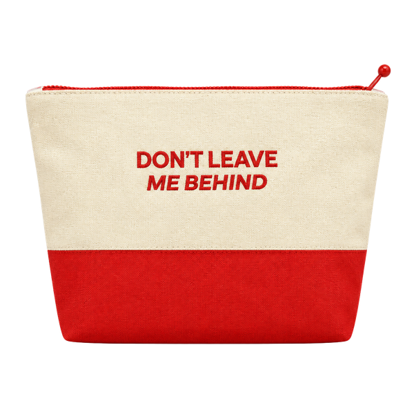 Lululemon Canvas Pouch Wordmark O/S Don't Leave Me Behind Red
