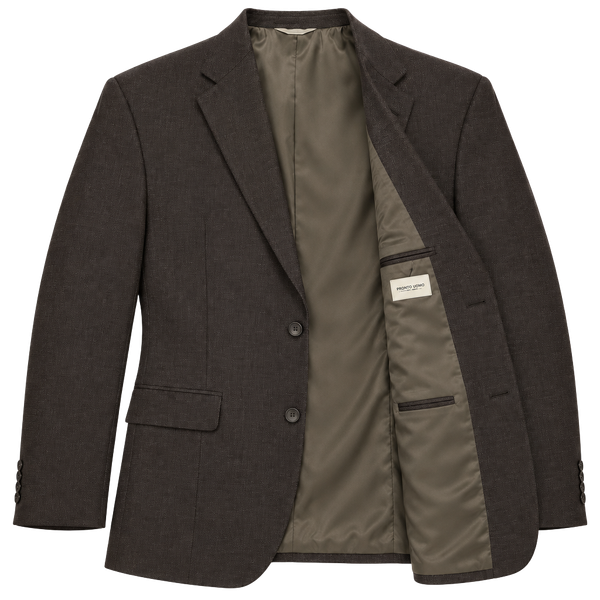Pronto Uomo Men’s 44R 100% Lambswool Brown Blazer Sport Coat Old Money Preppy