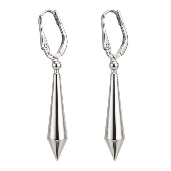 Sarah Coventry Silver Torpedo Clip-On Earrings Vintage
