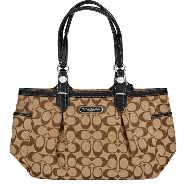 Coach Signature Handbag Purse Brown Canvas