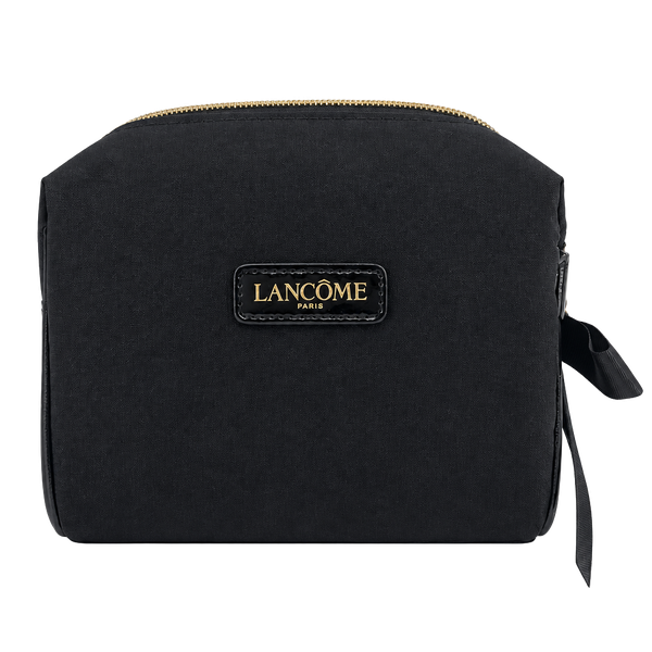 Lancome Black Makeup Bag Bow Zipper Pouch