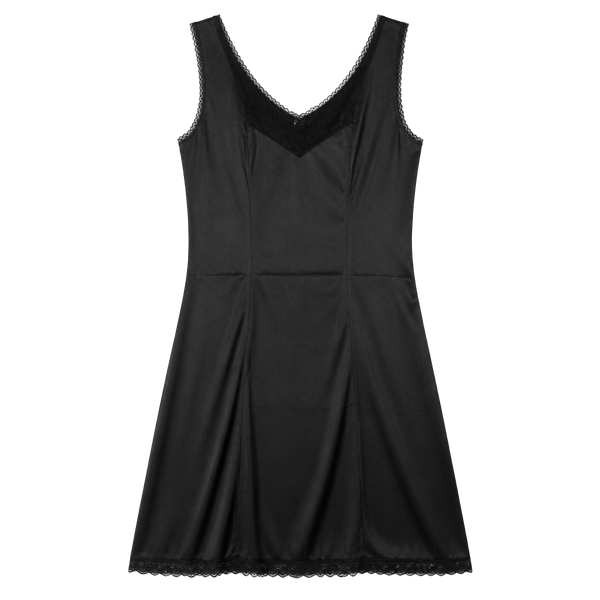 Heavenly Secrets Full Slip Size M/34 Black Nylon Lace Trim