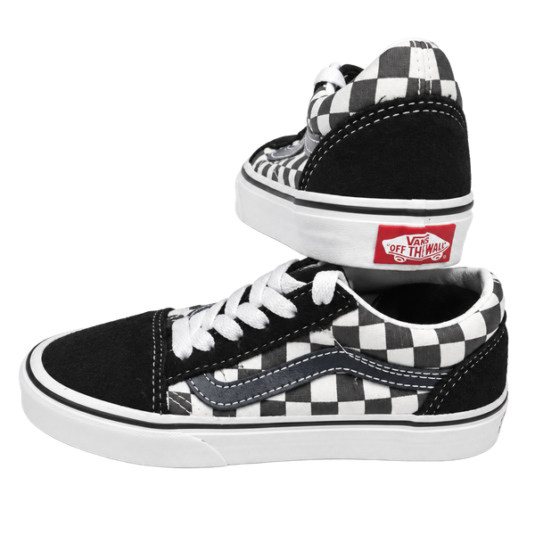 Vans Old Skool Kids Size 12 Black Gray Checkerboard Skate Shoes Sneakers