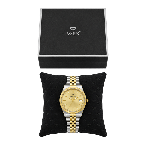 Bulova Two-Tone Day-Date Analog Watch Gold Dial needs new watch battery