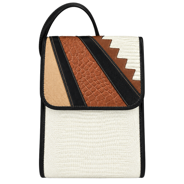 Sharif Leather Tricolor Patchwork Crossbody Bag