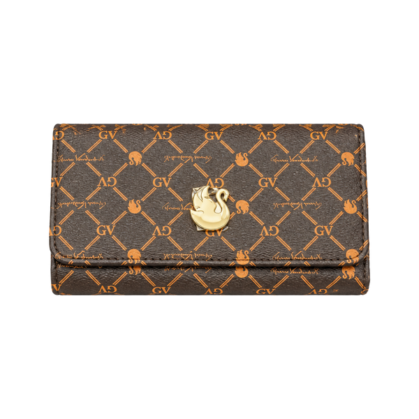 Gloria Vanderbilt Monogram Trifold Wallet Brown