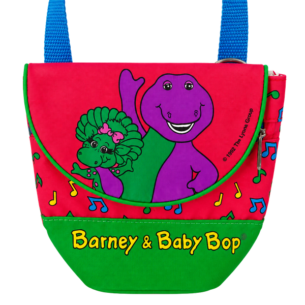 Vintage 1992 Barney & Baby Bop Shoulder Bag Red Green Blue