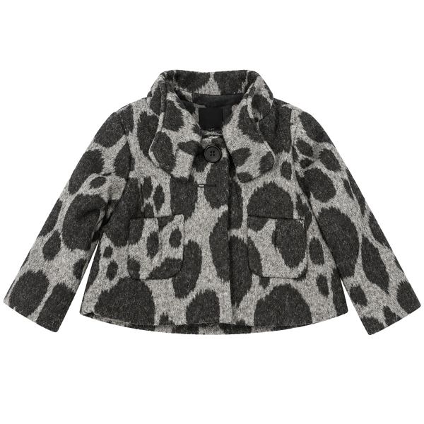 BabyGap Leopard Print Coat 6-12 Months Grey