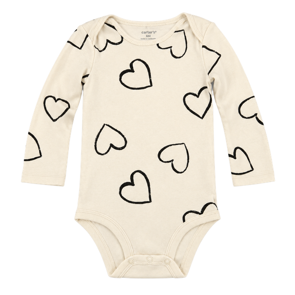 Carter's Heart Print Bodysuit 18M Cream