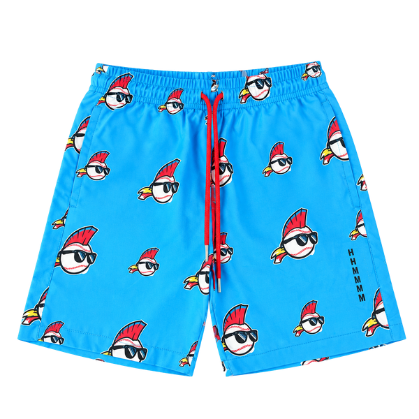 Baseballism Major League Swim Trunks Youth Size Medium Blue