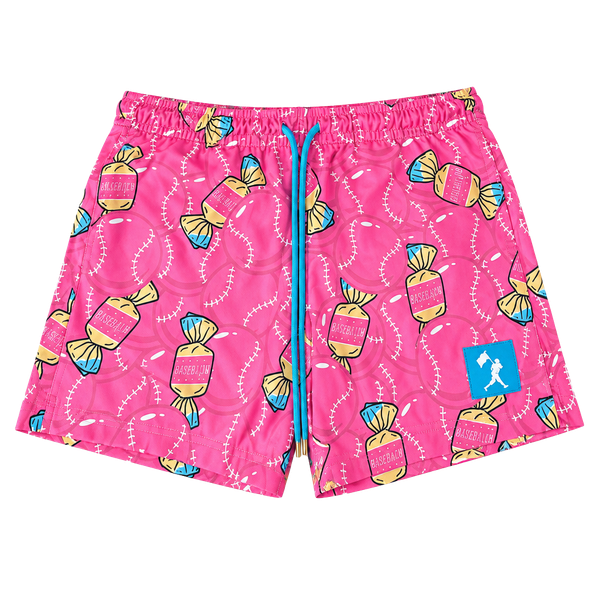 Baseballism Doubles and Bubbles Youth Mesh Shorts Size Extra Large Pink