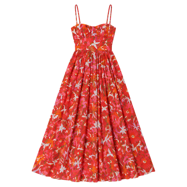 Petal & Pup Achanti Pleated Maxi Dress Pink Azalea