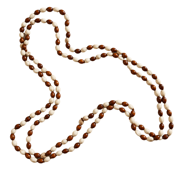 Vintage Job's Tears Seed And Nut Beaded Necklace