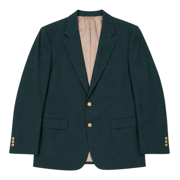 Vintage Green Gold Button Sport Coat Blazer Made in USA