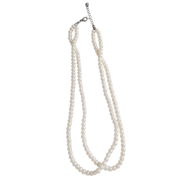 Unbranded Double Strand Faux Pearl Necklace White